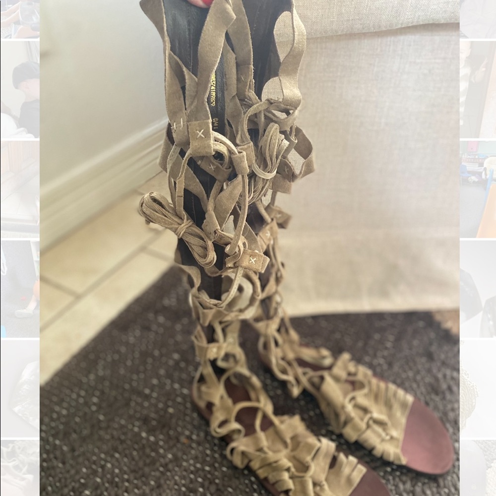 Free People Suede Gladiator Shoes